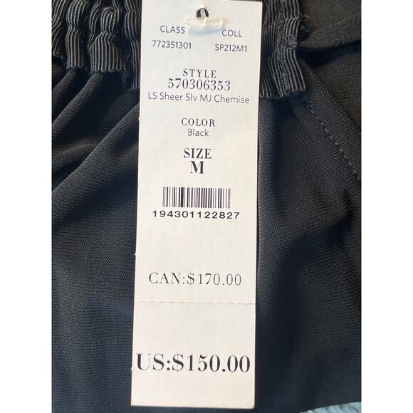 White House Black Market long‎ Sleeve Black Dress Size Medium NWT - Picture 7 of 7